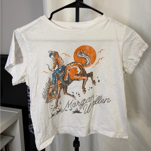 Morgan Wellen White Rodeo Crop Top - Picture 1 of 3